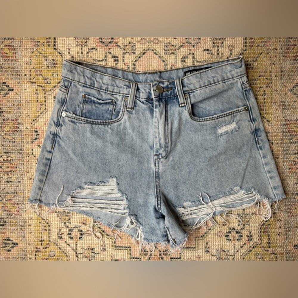 Blank NYC The Barrow Distressed Cutoff Jean Shorts Size 28 Light Denim Women’s